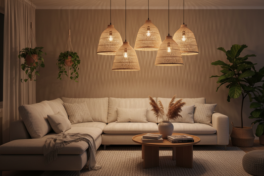 Rattan Lampen: Natürliches Licht für eine warme Wohnatmosphäre