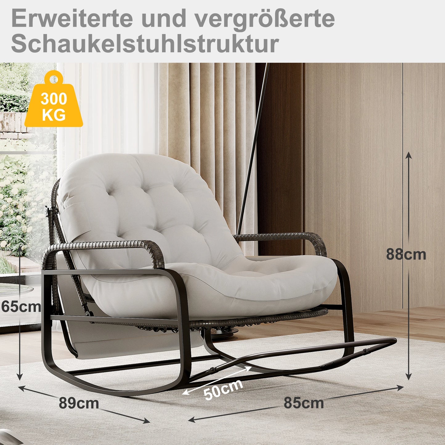 rattan schaukelstuhl