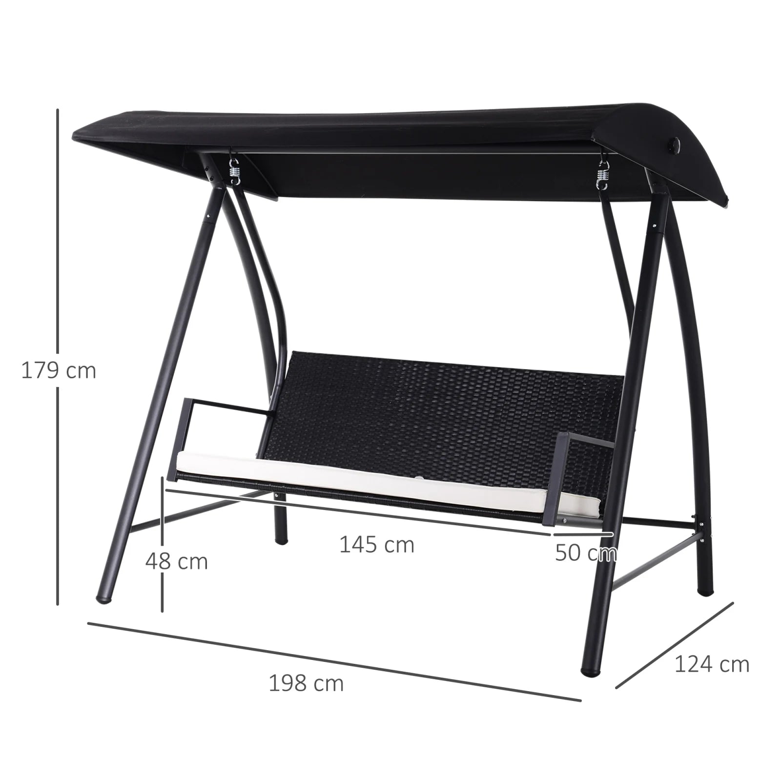 rattan- gartenschaukel 