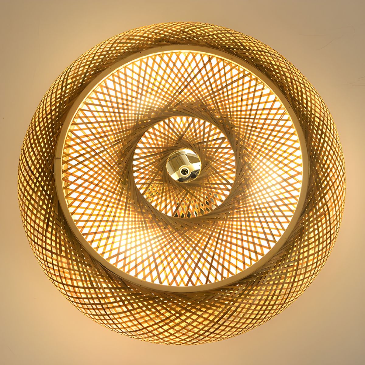 Deckenlampe aus Rattan – Handgeflochtene Boho Naturleuchte | RattanHaus™