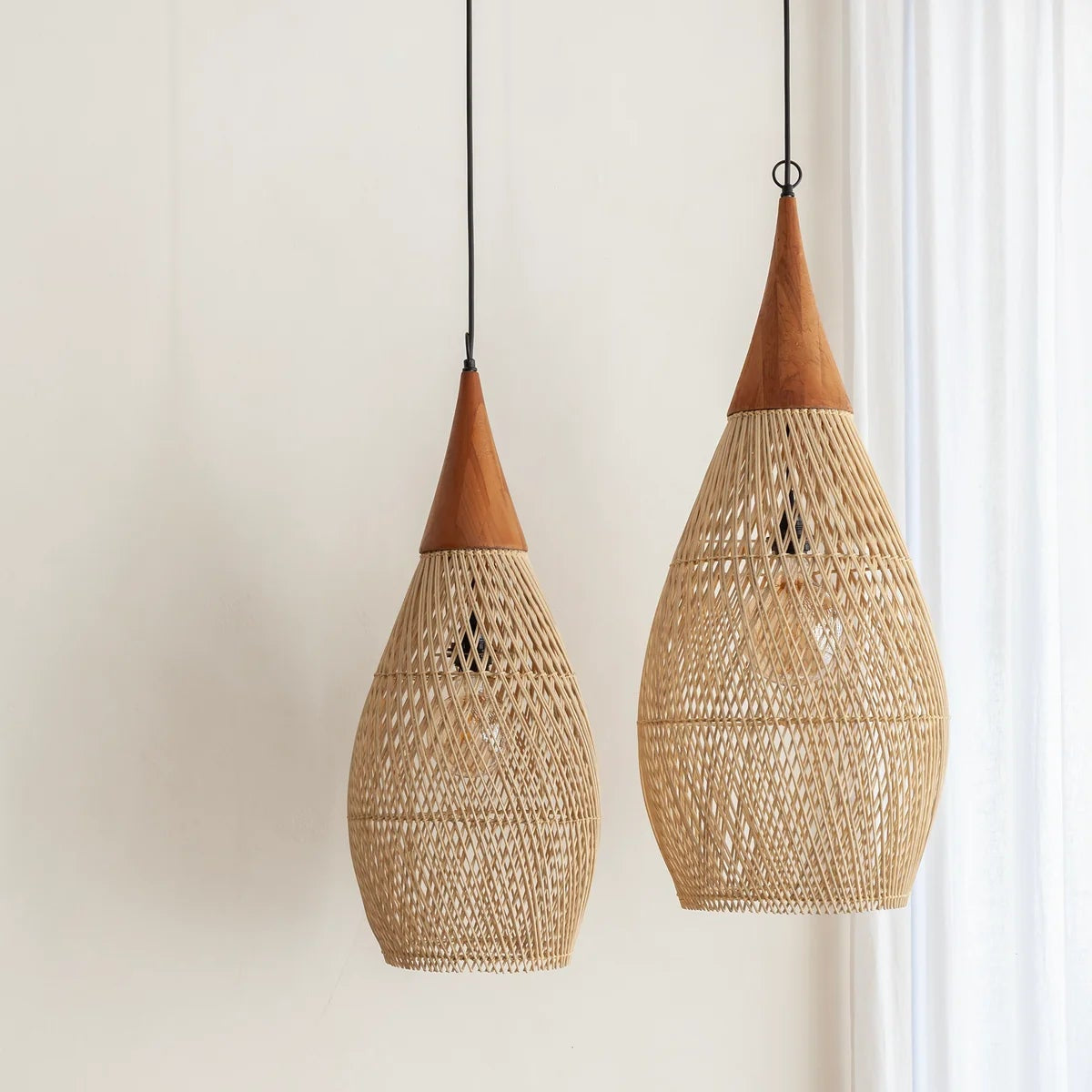 Rattan-Pendelleuchte