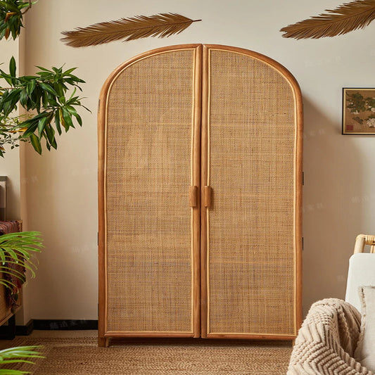 Rattan Kleiderschrank Minimal – Naturdesign | RattanHaus™