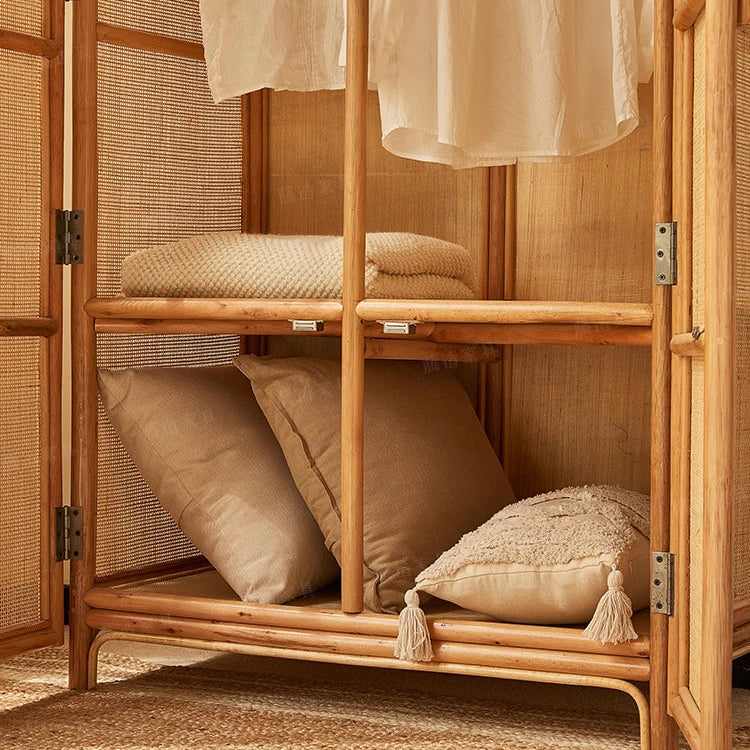 Rattan Kleiderschrank Minimal – Naturdesign | RattanHaus™