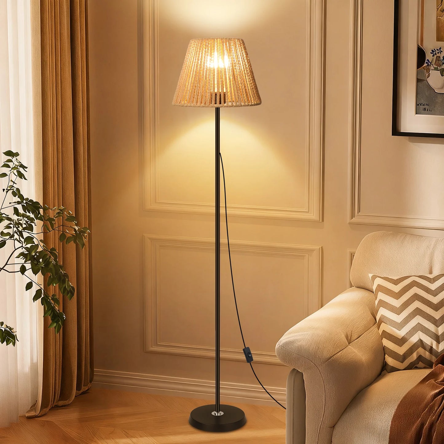 Rattan Stehlampe – Rattan Lampe Stehlampe im modernen Boho Design | RattanHaus™