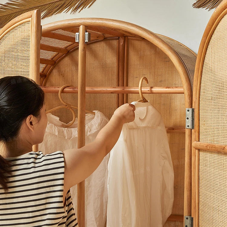 Rattan Kleiderschrank Minimal – Naturdesign | RattanHaus™