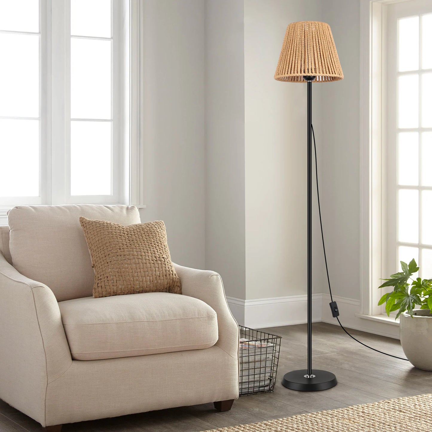 Rattan Stehlampe – Rattan Lampe Stehlampe im modernen Boho Design | RattanHaus™