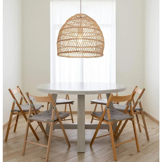 Rattan Pendelleuchte im Korbdesign – Deckenhängelampe 35 / 50 cm | RattanHaus™