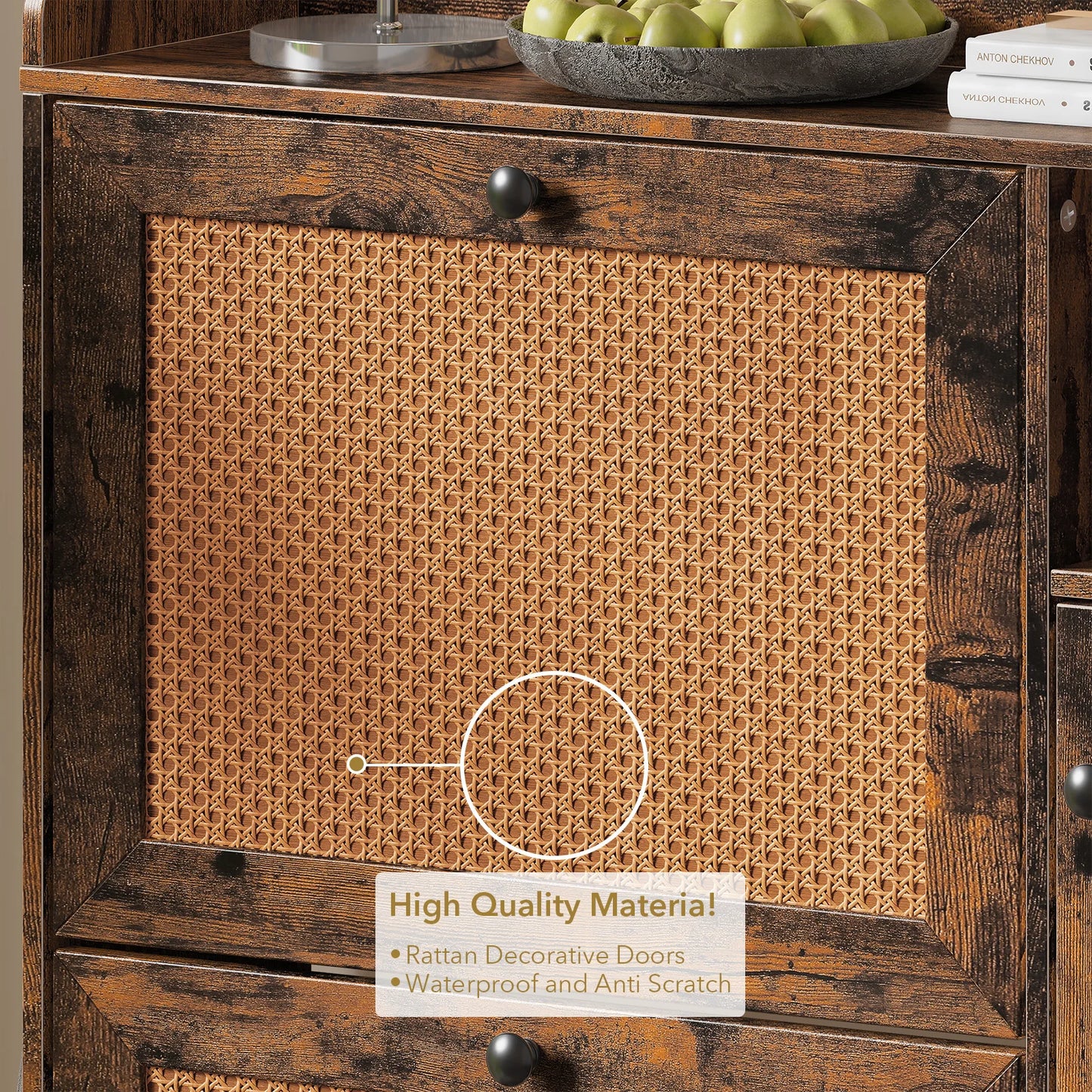 Rattan Schuhschrank mit 3 Klappschubladen | RattanHaus™