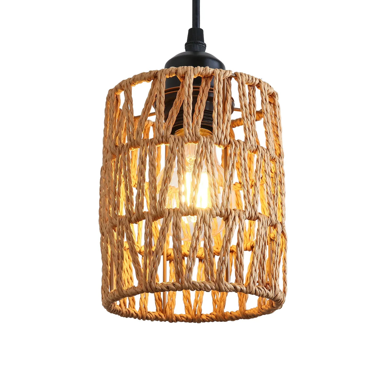 Pendelleuchte Rattan – Handgeflochtene Boho Hängeleuchte aus Naturmaterial | RattanHaus™