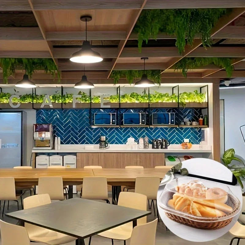 Rattan Brotkorb mit transparentem Deckel | Servier- & Picknickkorb | RattanHaus™