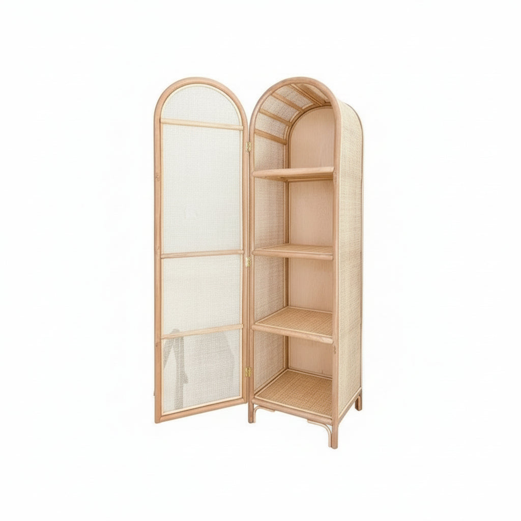 Rattan Kleiderschrank Minimal – Naturdesign | RattanHaus™