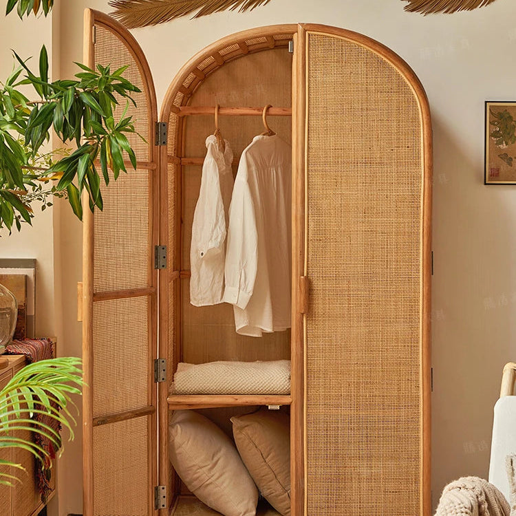 Rattan Kleiderschrank Minimal – Naturdesign | RattanHaus™