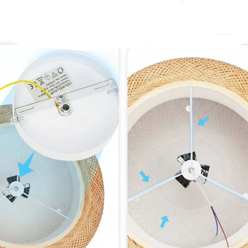 deckenleuchte rattan