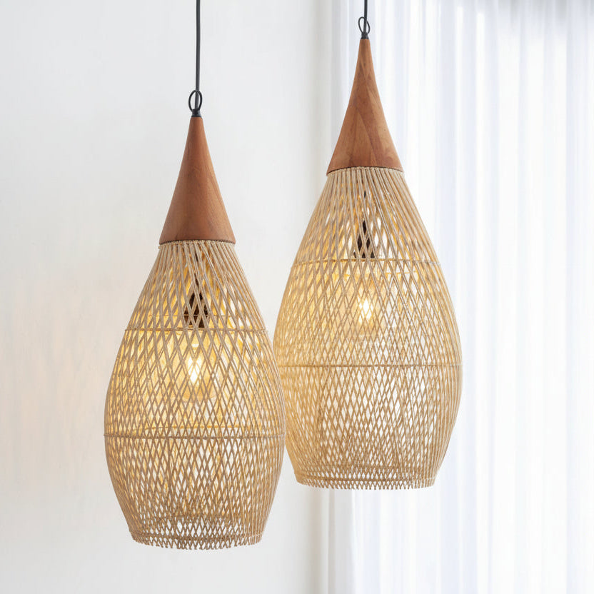 Rattan-Pendelleuchte