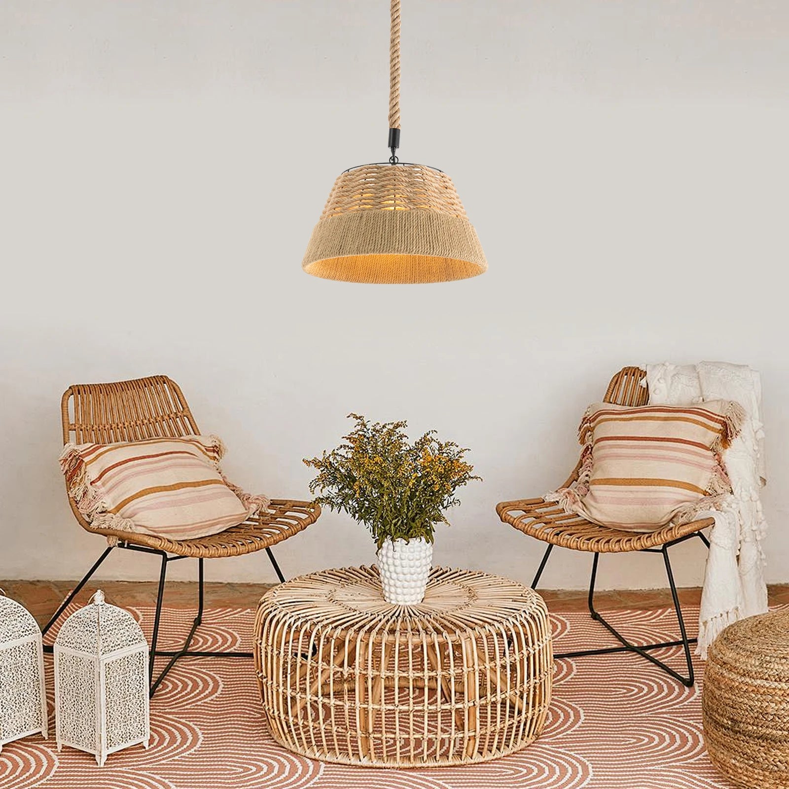 hängelampe rattan​