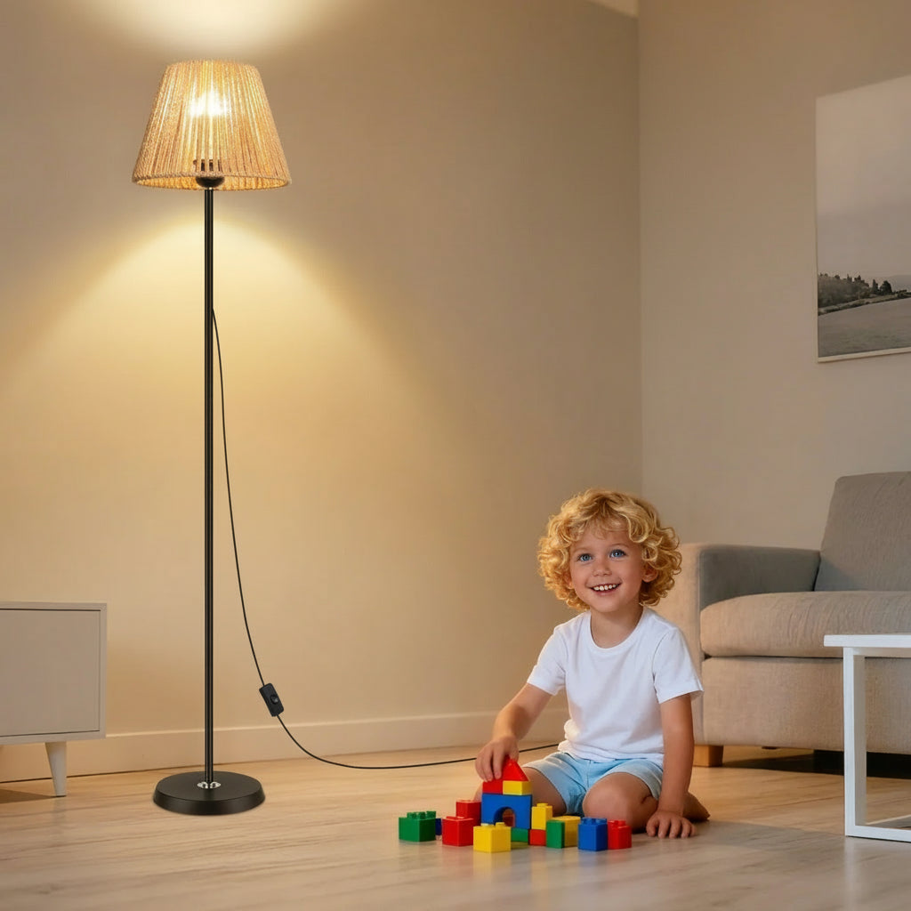 stehlampe mit rattan​